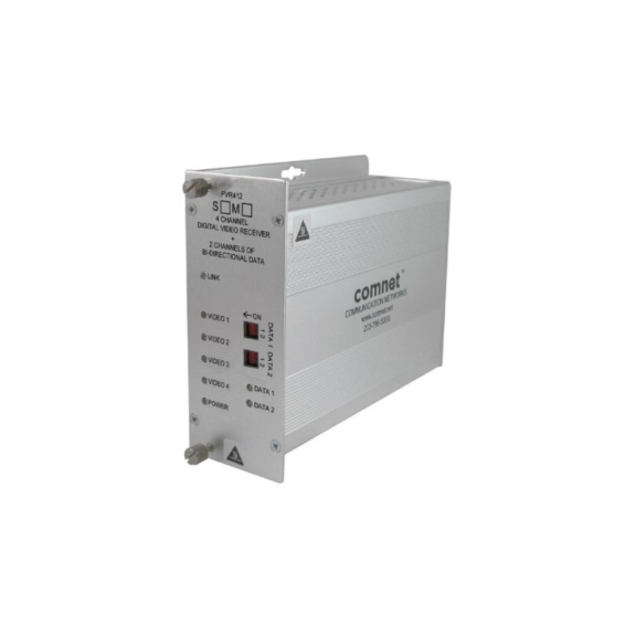 FVT412M1 ComNet, Digital Glasfaser Sender, 4xVideo, 2xDaten Duplex, 1x Kontakt Duplex, 1 Faser, MM-Beschreibung lesen