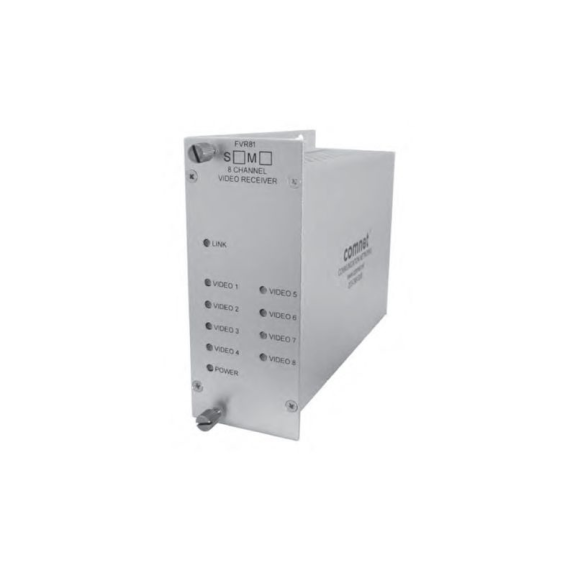 FVT81S1 ComNet, Digital Glasfaser Sender, 8xVideo, 1 Faser, Singlemode, 1310nm-Leer más