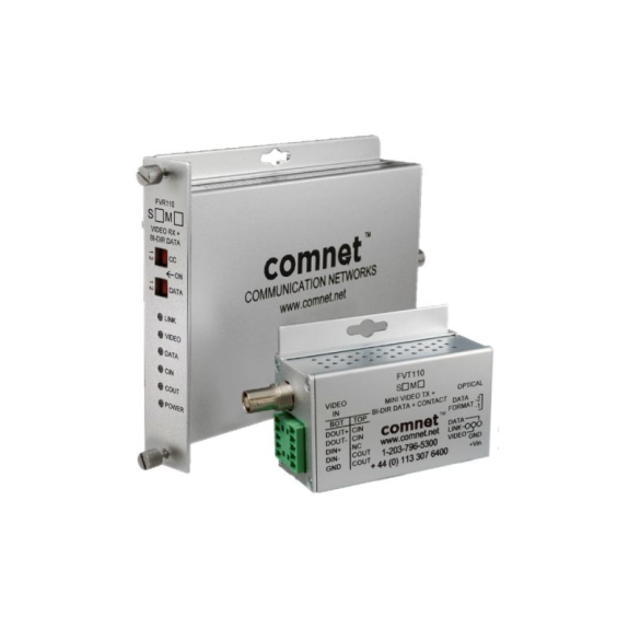 FVT110M1 ComNet, Digital Glasfaser Sender, 1xVideo, 1xDaten, Kontakt Duplex, 1 Faser, MM-Beschreibung lesen