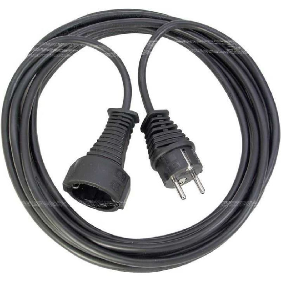 Alargador eléctrico IP20 H05VV-F 3G15 para uso en interiores 10 (Negro)-Leer más