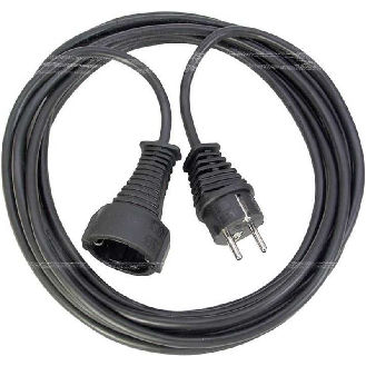 Alargador eléctrico IP20 H05VV-F 3G15 para uso en interiores 10 (Negro)-Leer más