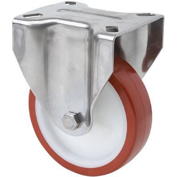 Rueda ALEX Fija 2-2425 - 17ZVI125-POL125 Poliuretano INOX-Leer más