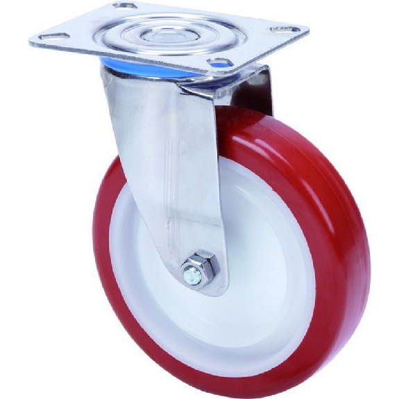 Rueda ALEX Giratoria 2-3094 - 10ZLI125-POL Poliuretano INOX-Leer más