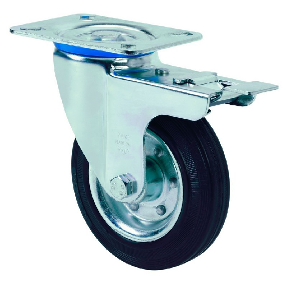Rueda ALEX Giratoria 2-1150 - 10ZVFD125-BSR Freno DOB.-Leer más