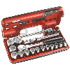 Cofre DBOX vasos 1/2 6 caras métricas - 21 piezas  - FACOM SL.DBOX1PB