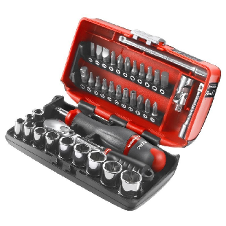 Cofre de vasos 1/4" 6 caras métricas - RL.NANO1  - FACOM RL.NANO1PB-Leer más