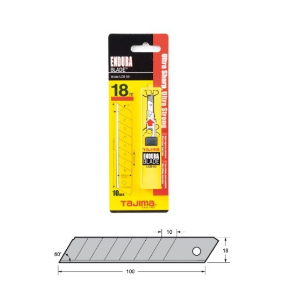 Cuchilla recambio cutter LCB-50 18mm caja 50 unidades - TAJIMA Cuchilla recambio cutter LCB-50 18mm caja 50 unidades - TAJIMA-Leer más