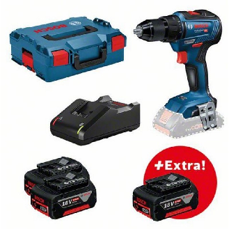 Atornillador profesional a batería GSR 18V-55 EC con 3 baterías de 5.0Ah, cargador y maletín-Leer más