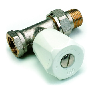 Robinet de radiateur EUROSAR droit nickelé 1/2''  - 419204-Beschreibung lesen