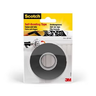 Cinta autosellante para reparaciones Scotch negra de 25 mm x 3 m, 1 rollo - 3M 7100021070-Leer más