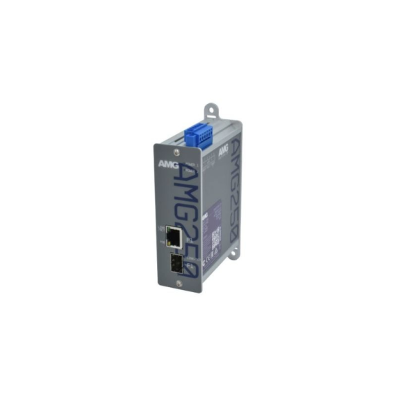 AMG250-1GBT-1S-P90 AMG Systems, Industrieller Medienkonverter, 1 x 100/1000BT RJ45 90W, 1 x 100/1000FX SFP Slot, ohne S-Beschreibung lesen