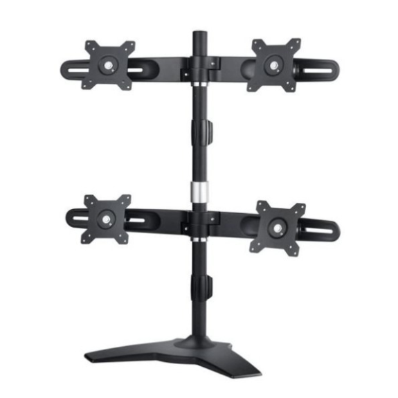 DMS-01Q, quad-desktop Monitorfuß, Max. 32 kg, Vesa, 15 -24-Lire la description