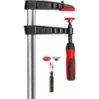 Tornillo de apriete de fundición maleable con empuñadura de plástico bicomponente TG-2K - TG40S12-2K-Leer más