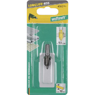 1 avellanador hexagonal HSS   10 mm con tope de profundidad-Leer más