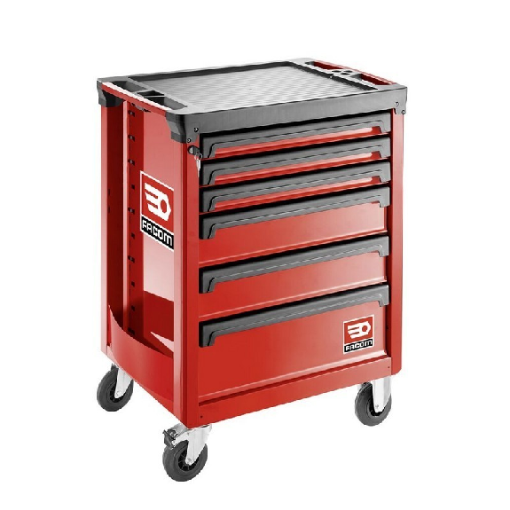 Carro móvil ROLL 6 cajones ROJO - 3 módulos por cajón - FACOM ROLL.6M3A-Leer más