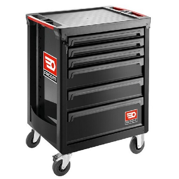 Carro móvil ROLL 6 cajones NEGRO - 3 módulos por cajón - FACOM ROLL.6NM3A-Leer más