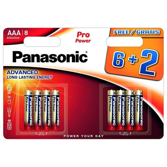 Pilas alcalinas tipo AAA blister 6+2 unidades - PANASONIC Pilas alcalinas tipo AAA blister 6+2 unidades - PANASONIC-Leer más