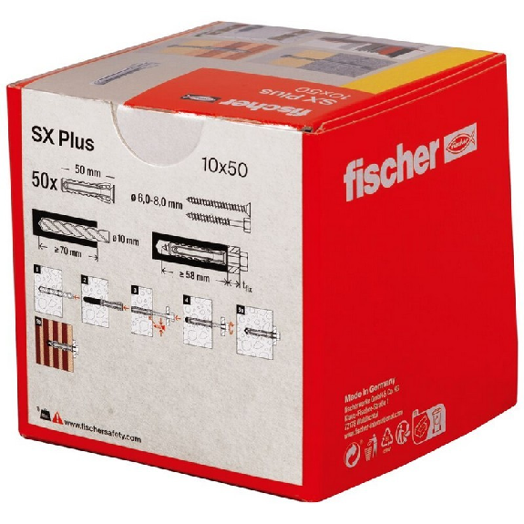 Taco de expansión Fischer SX Plus 10x50 - Caja 50 uds-Leer más