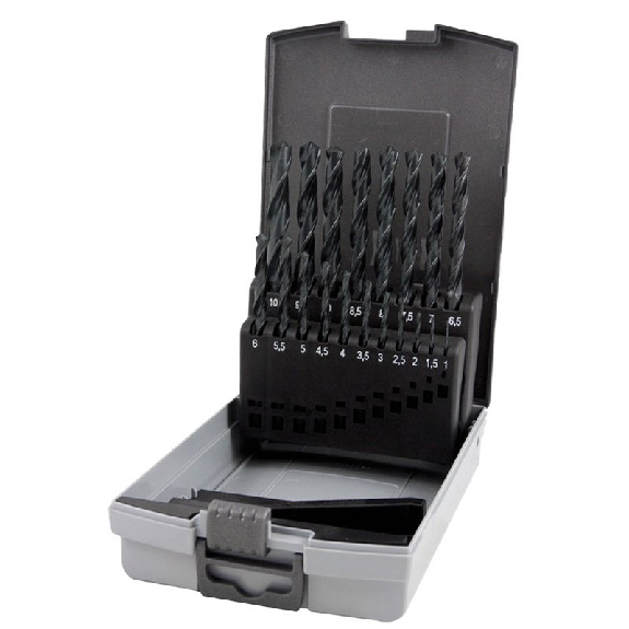 Juego de brocas HSS-G 1010 DIN388N, Rectificada para metal, 1-10x0,50 mm, 19 piezas - SINEX Juego de brocas HSS-G 1010 DIN388N, Rectificada para metal, 1-10x0,50 mm, 19 piezas - SINEX-Leer más