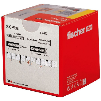 Taco de expansión Fischer SX Plus 8x40 - Caja 100 uds-Leer más