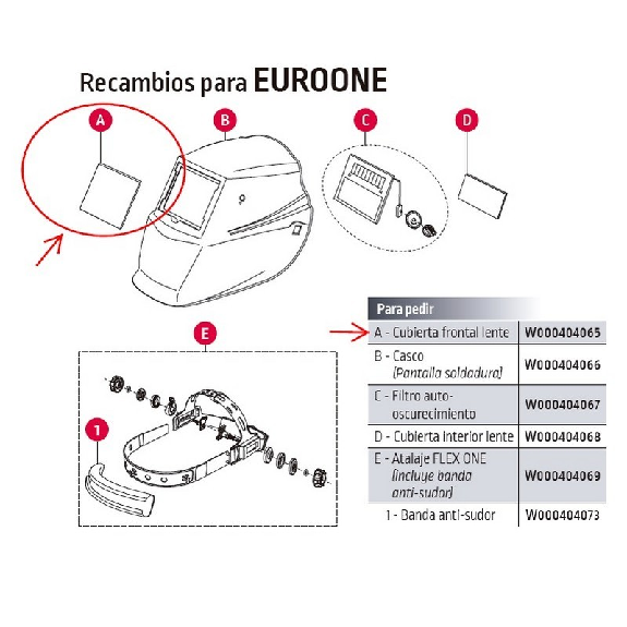 Cubrefiltro para pantalla de soldar WELDLINE EUROONE, 2 unidades - LINCOLN ELECTRIC W000404065-Leer más