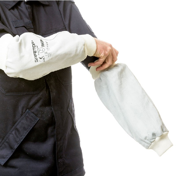 Manguitos dde soldador al codo de cuero, grises - SAFETOP 20450N-Leer más
