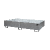 Band. estan. con rejilla LxAnxAlt 2650 x 1300 x 300 mm, vol. reco. 540 l, galv. Band. estan. con rejilla LxAnxAlt 2650 x 1300 x 300 mm, vol. reco. 540 l, galv.