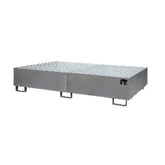 Band. estan. con rejilla LxAnxAlt 2650 x 1300 x 300 mm, vol. reco. 540 l, galv.-Leer más