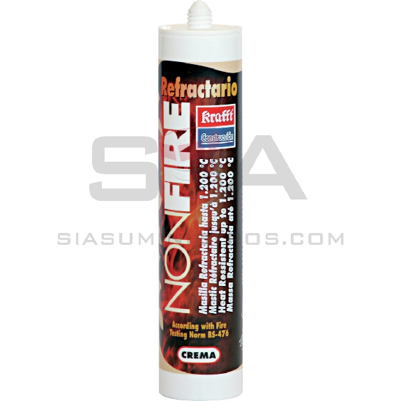 Masilla NONFIRE REFRACTARIA 300 ml. - KRAFFT 50743-Leer más