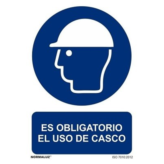 Signal d'utilisation obligatoire du casque PVC 0,7 mm 210x300 mmm-Beschreibung lesen