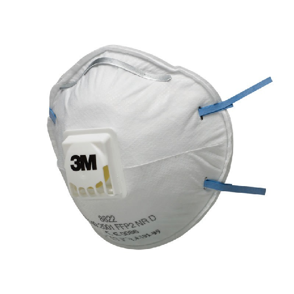 3M Mascarilla desechable para partículas, FFP2 NR D, con válvula, 8822 - 7100101091-Leer más