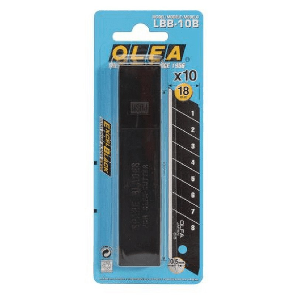 Cuchilla de recambio Excel Black 100x18 mm (10 unidades) - OLFA LBB-10B Cuchilla de recambio Excel Black 100x18 mm (10 unidades) - OLFA LBB-10B-Leer más