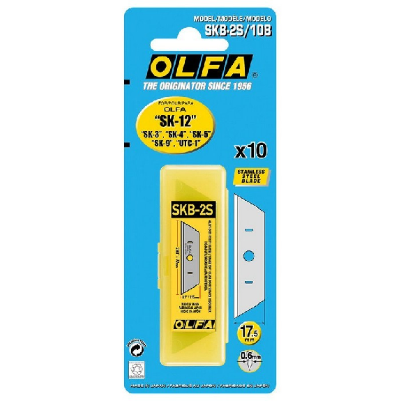 Cuchilla de acero inoxidable de 17,5 mm - OLFA SKB-2S/10B-Leer más