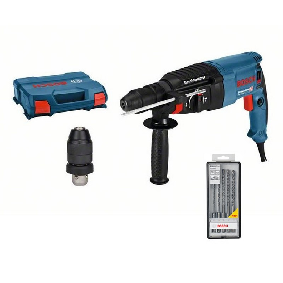 Martillo perforador GBH 2-26F con portabrocas + Set 5 brocas SDS-plus 5 - BOSCH 06112A4001-Leer más
