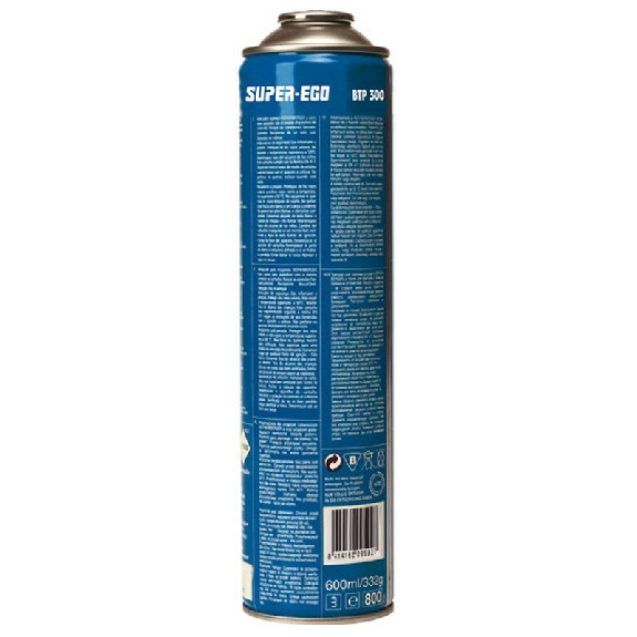 Botella mutigas desechable BTP 300 butano/propano- SUPER-EGO SEH020300-Leer más