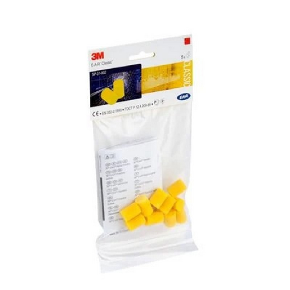 3M E-A-R Tapones Classic desechables SP-01-002 comprimibles, 28 dB - 3M 7000103781 (5 pares)-Leer más