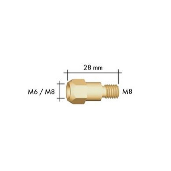 Portatubos contacto M8 MB 36 corto - A142.0020 BINZEL Portatubos contacto M8 MB 36 corto - A142.0020 BINZEL-Leer más