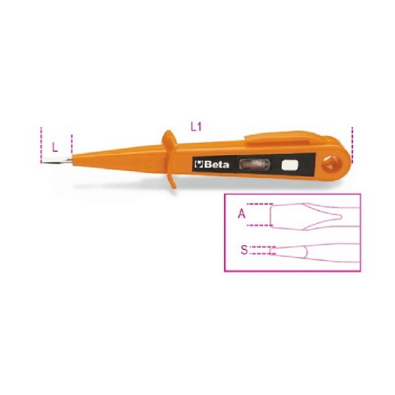 Tentage de tension Tournevis 125/250V Double isolation 0,5x3x15 mm - 1253a-Beschreibung lesen
