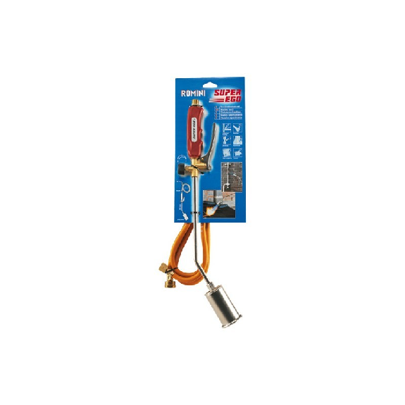 Soplete de calentamiento ROMINI boquilla 45, lanza 250 mm con manguera - SUPER-EGO 253500100-Leer más