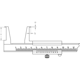 Messschieber für Nuten 26-200 mm aus Edelstahl-Beschreibung lesen