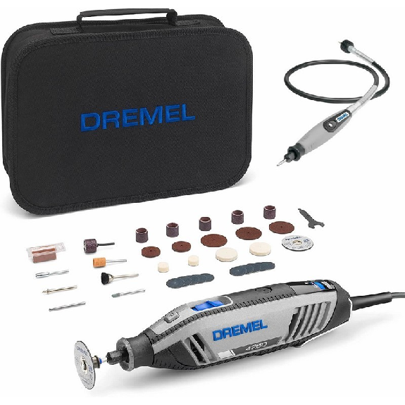 Kit especial multiherramienta DREMEL 4250 175W + 35 accesorios + eje flexible + maleta - F0134250KA-Leer más