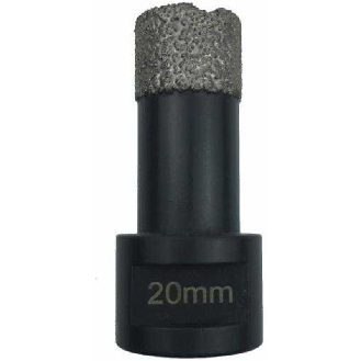Brocas huecas diamantadas para perforación en seco con rosca M14 18-Leer más