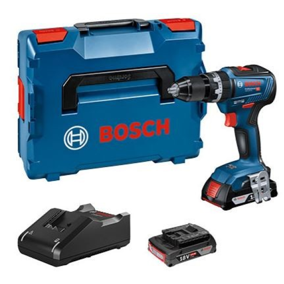 Perceuse professionnelle GSB 18V-55 EC avec 2 batteries 3,0 Ah, chargeur et coffret L-BOXX - BOSCH 0615900M0E-Beschreibung lesen