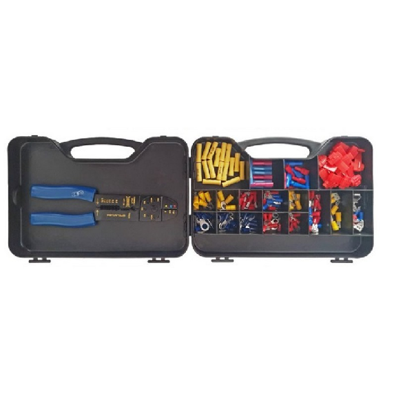 Kit especial automoción herramienta crimpado BM 536 + surtido de terminales y conectores - BM GROUP BMP044-Leer más