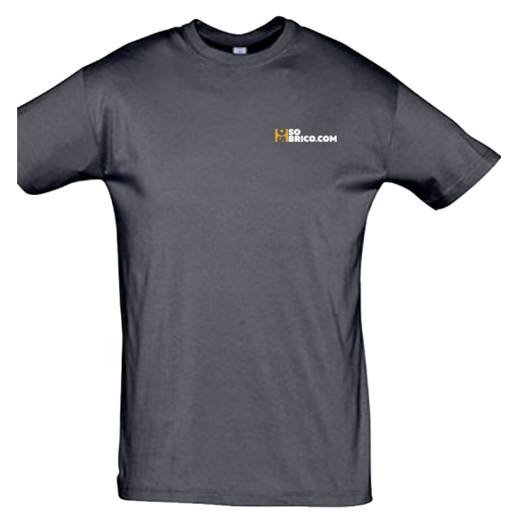 T-shirt Sobrico 100% coton noir TL-Lire la description