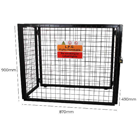 Cage Métallique Bouteille de Gaz - 49 x 87 x 90cm-Lire la description
