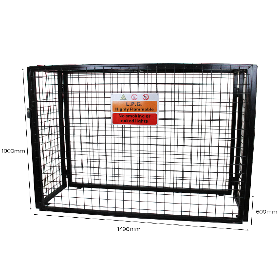 Cage Métallique de 149cm de large pour Bouteilles de Gaz-Lire la description