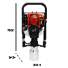 Battipalo con Accessorio Diametro 120mm Motore Benzina 4 Tempi