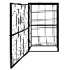 Jaula Metálica Plegable para Cilindros de Gas  184 x 116 x 57cm