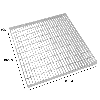 Grille caillebotis en Acier Galvanisé  - 1000mm x 1000mm